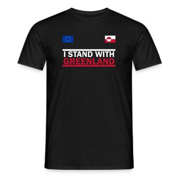Je soutiens le Groenland - T-shirt homme - noir - Devant - AI Model Male 178 light (178cm)