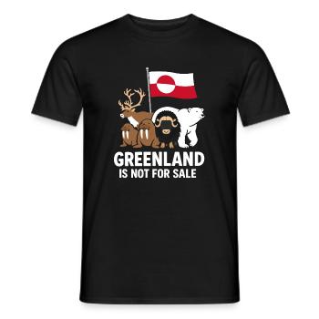 Grönland nicht zum Verkauf - Männer T-Shirt - Schwarz - Vorne - AI Model Male 178 light (178cm)