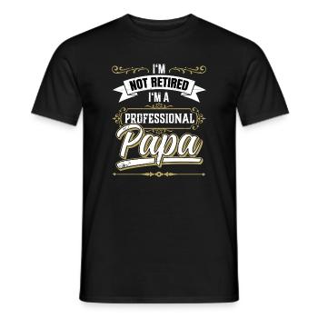 Pas un père professionnel à la retraite - T-shirt homme - noir - Devant - AI Model Male 178 light (178cm)