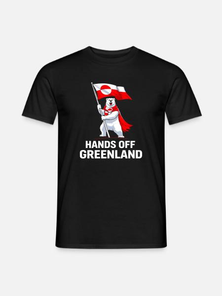 Greenland hands out of contact - Men's T-Shirt - black