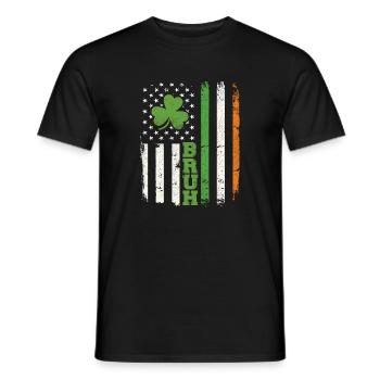 Bruh St Patrick’s Irish Shamrock St. Paddys - T-shirt homme - noir - Devant - AI Model Male 178 light (178cm)