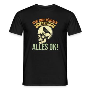 I had an X-ray everything ok funny saying - Men's T-Shirt - black - Front - AI Model Male 178 light (178cm)