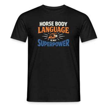Pferdestimmung Humor Erfahrener Pferdebesitzer - Männer T-Shirt - Schwarz - Vorne - AI Model Male 178 light (178cm)