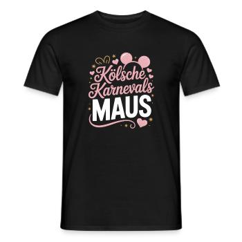 Cologne Carnival Mouse Cologne Carnival Cologne Mouse - Men's T-Shirt - black - Front - AI Model Male 178 light (178cm)