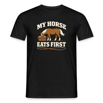 Horses Lifestyle Equestrian Identity Proud Horse - Men's T-Shirt - black - Front - AI Model Male 178 light (178cm)