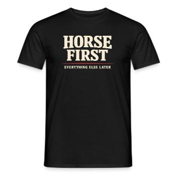 Horses Lifestyle Equestrian Identity Proud Horse - Men's T-Shirt - black - Front - AI Model Male 178 light (178cm)