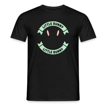 Little Bunny Hase Logo Abzeichen Süß - Männer T-Shirt - Schwarz - Vorne - AI Model Male 178 light (178cm)