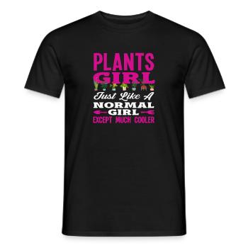 Plants Girl Plant Lover Gardening - Men's T-Shirt - black - Front - AI Model Male 178 light (178cm)