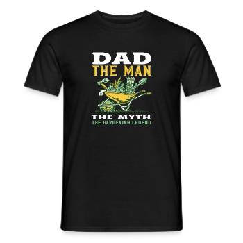 Papa Der Mann Lustig Gartenarbeit - Männer T-Shirt - Schwarz - Vorne - AI Model Male 178 light (178cm)