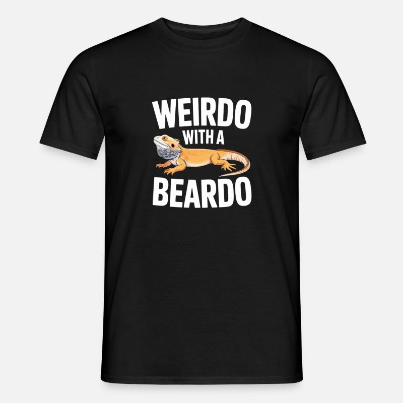 Beardo Lizard Caption Tee - Men’s T-shirt - black