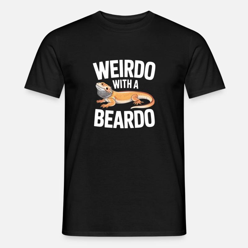 Weirdo mit Bartkind - Männer T-Shirt - Schwarz