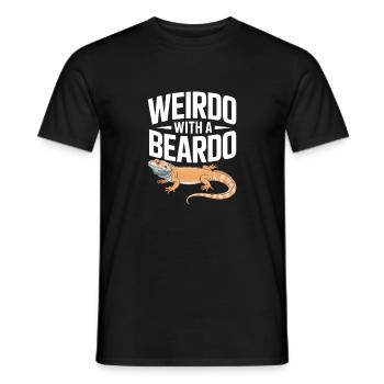 Weirdo with a Beardo - Men's T-Shirt - black - Front - AI Model Male 178 light (178cm)