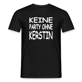 Kerstin - Männer T-Shirt - Schwarz - Vorne - AI Model Male 178 light (178cm)