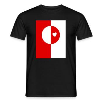 Drapeau du Groenland - T-shirt homme - noir - Devant - AI Model Male 178 light (178cm)
