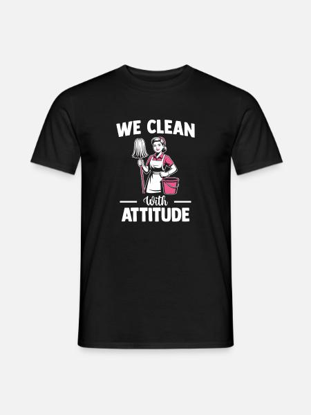 Cleaner Housekeeping Team Motif - Men's T-Shirt - black