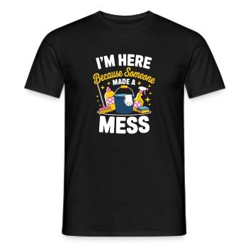 Femme de ménage Humour professionnel de la maison - T-shirt homme - noir - Devant - AI Model Male 178 light (178cm)