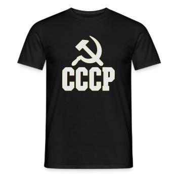 CCCP Design im 80er Jahre Stil, Retro Tasche - Männer T-Shirt - Schwarz - Vorne - AI Model Male 178 light (178cm)