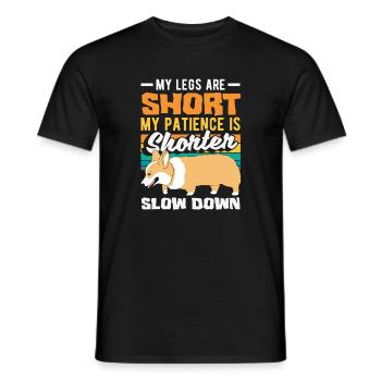 Wait for me, I've got little legs - Men's T-Shirt - black - Front - AI Model Male 178 light (178cm)