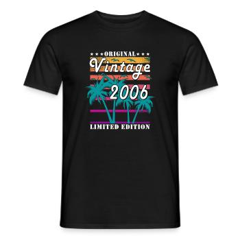 2006 Vintage 20th Birthday Retro Gift - Men's T-Shirt - black - Front - AI Model Male 178 light (178cm)