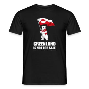 Greenland Non à la Vente Ours - T-shirt homme - noir - Devant - AI Model Male 178 light (178cm)