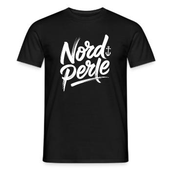 Nordperle Hamburg Nordsee Ostsee Norddeutsch Deern - Männer T-Shirt - Schwarz - Vorne - AI Model Male 178 light (178cm)