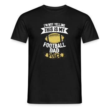This Is My Football Dad Voice Season - Men's T-Shirt - black - Front - AI Model Male 178 light (178cm)