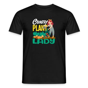Plant Lover Plant Woman Funny Gardener - Men's T-Shirt - black - Front - AI Model Male 178 light (178cm)