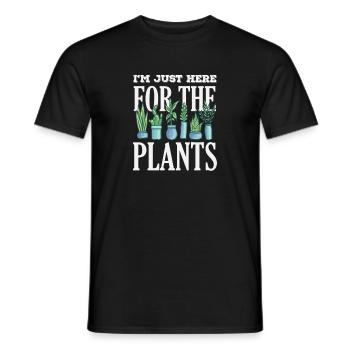 Pflanzenliebhaber Nur Hier Für Die Pflanzen - Männer T-Shirt - Schwarz - Vorne - AI Model Male 178 light (178cm)