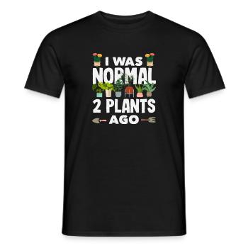 Normal 2 Pflanzen Ago Funny Gardener Garten - Männer T-Shirt - Schwarz - Vorne - AI Model Male 178 light (178cm)