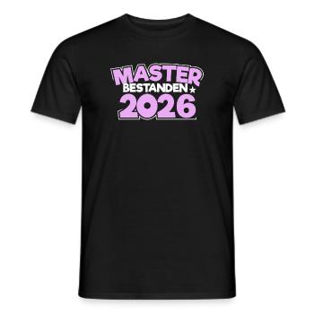 Master 2026 Graduation Graduation - Men's T-Shirt - black - Front - AI Model Male 178 light (178cm)