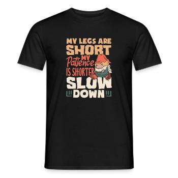 Wait for me, I've got little legs - Men's T-Shirt - black - Front - AI Model Male 178 light (178cm)