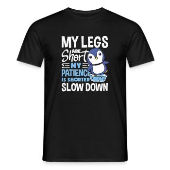 Wait for me, I've got little legs - Men's T-Shirt - black - Front - AI Model Male 178 light (178cm)