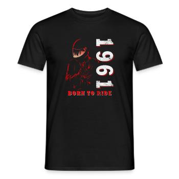 Vintage 1961 Retro Motorcycle Birthday Gift - Men's T-Shirt - black - Front - AI Model Male 178 light (178cm)
