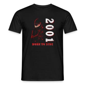 25e anniversaire motard motard 2001 - T-shirt homme - noir - Devant - AI Model Male 178 light (178cm)