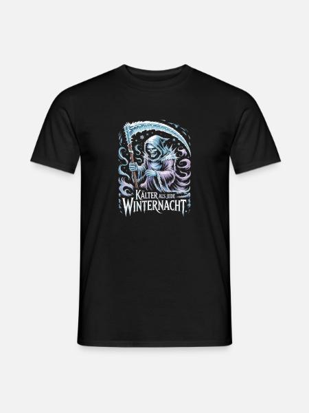 Kälter Als Jede Winternacht Sensenmann Eisiger - Männer T-Shirt - Schwarz