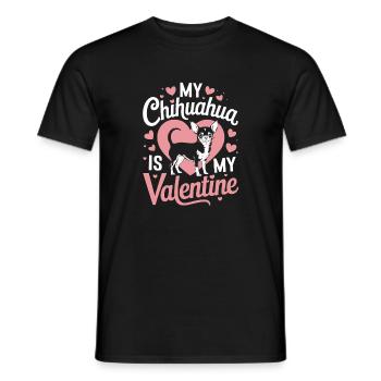 Mon chihuahua est mon chien chihuahua de la Saint-Valentin amour - T-shirt homme - noir - Devant - AI Model Male 178 light (178cm)