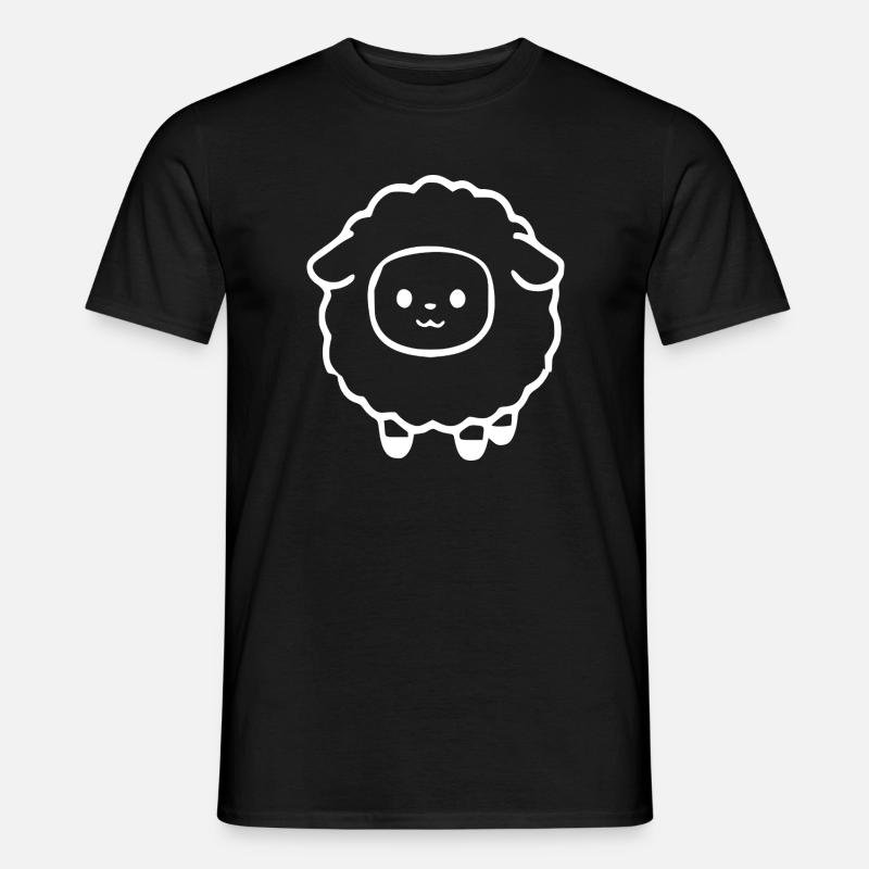 Schaf Schäfchen Lamm - Männer T-Shirt - Schwarz