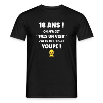 18-jähriges Wunsch-Entlein-T-Shirt - Männer T-Shirt - Schwarz - Vorne - AI Model Male 178 light (178cm)