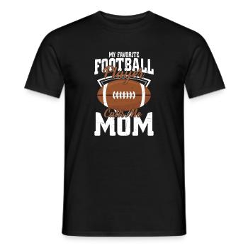 Mon joueur de football préféré m’appelle Maman Joueuse - T-shirt homme - noir - Devant - AI Model Male 178 light (178cm)