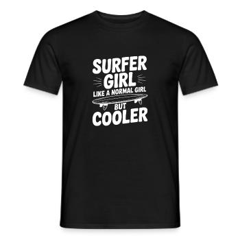 Surfer-Girl wie ein normales Mädchen, aber cooler - Männer T-Shirt - Schwarz - Vorne - AI Model Male 178 light (178cm)