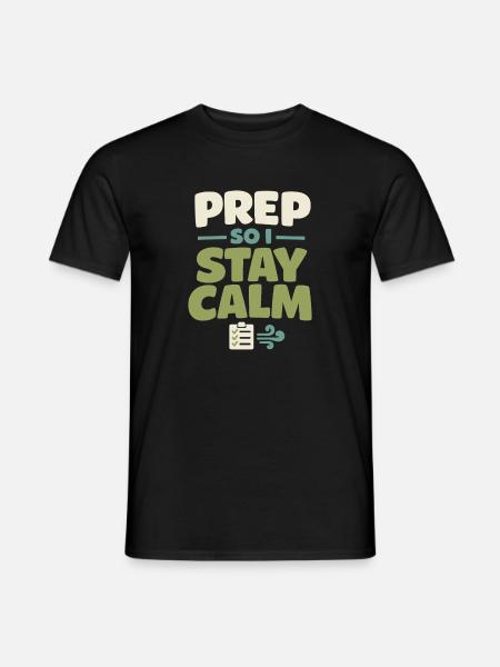 Calmness beats panic, lifestyle, - Men's T-Shirt - black