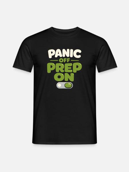 Calmness beats panic, lifestyle, - Men's T-Shirt - black