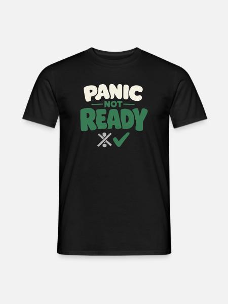 Calmness beats panic, lifestyle, - Men's T-Shirt - black