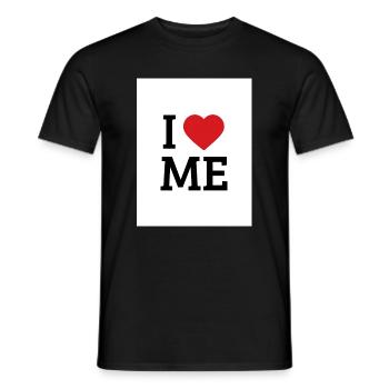 I Love Me Heart – Self-Love - Men's T-Shirt - black - Front - AI Model Male 178 light (178cm)