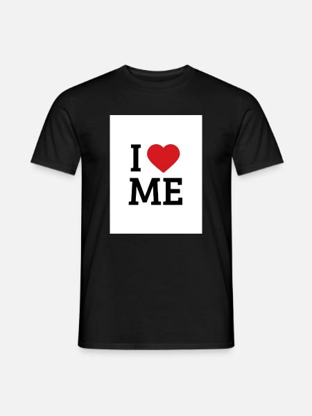 I Love Me Heart – Self-Love - Men's T-Shirt - black