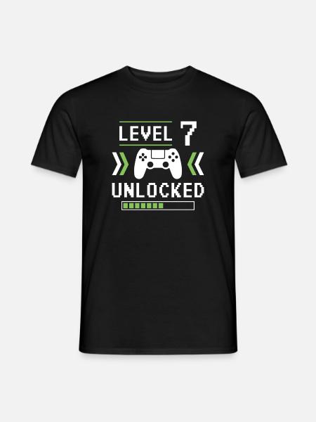 Level 7 Unlocked - Men's T-Shirt - black