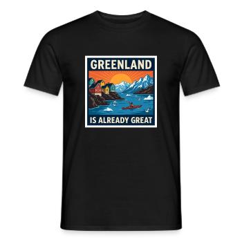 Le Groenland est déjà un paysage exceptionnel pour le kayak - T-shirt homme - noir - Devant - AI Model Male 178 light (178cm)