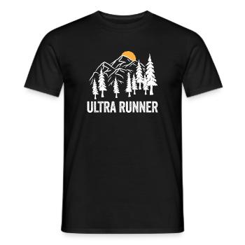 Coureur d’ultra - T-shirt homme - noir - Devant - AI Model Male 178 light (178cm)