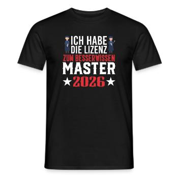 Master's Degree Graduation 2026 - Men's T-Shirt - black - Front - AI Model Male 178 light (178cm)
