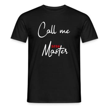 Master Abschluss Promotion Sponsion 2026 - Männer T-Shirt - Schwarz - Vorne - AI Model Male 178 light (178cm)